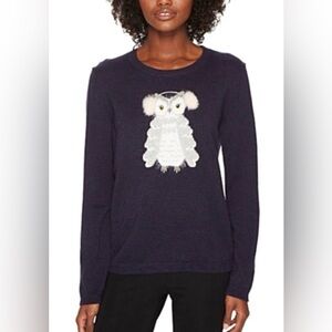 Kate Spade ♠️ Broome Street Wool Blend Owl Sweater XL
